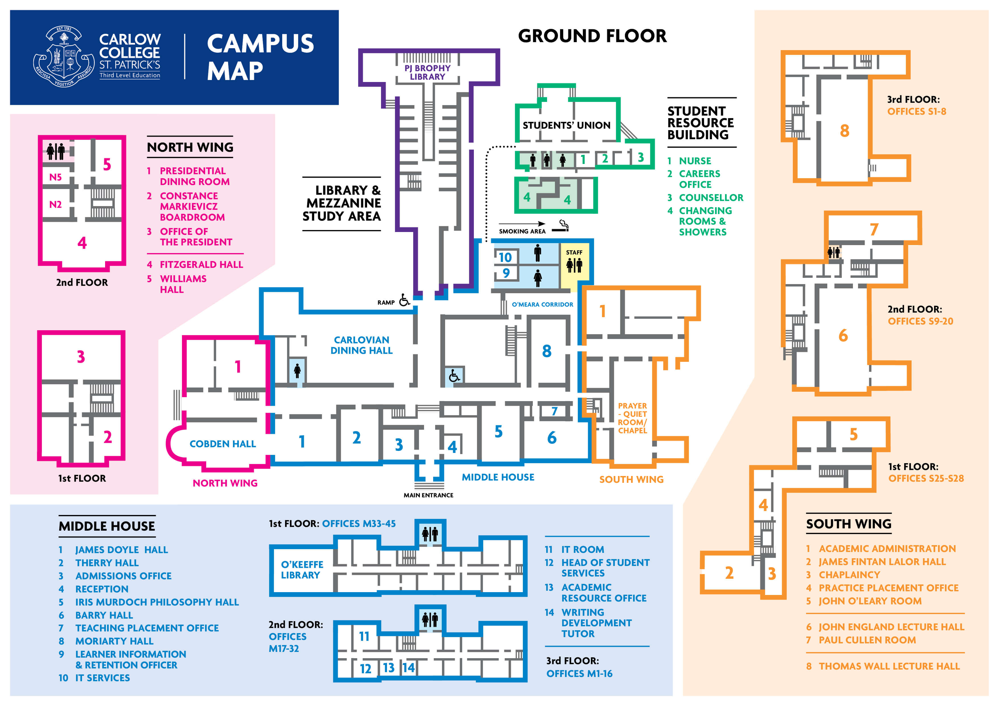 Carlow College St. Patrick's Campus map